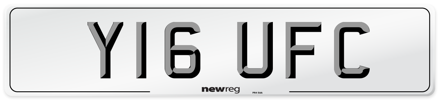 Y16 UFC Number Plate from New Reg
